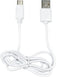 Benson USB naar Type C kabel - 1 meter - Wit - Snel opladen en dataoverdracht