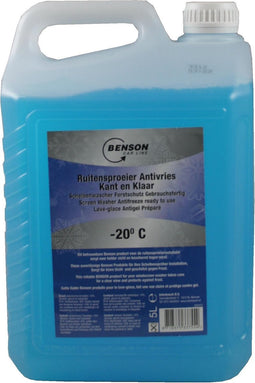 Benson Winter ruitenvloeistof - antivries - -20°C - 5 liter - streeploos