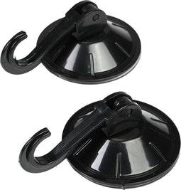 Benson Zuignap met haak set - kunststof - Ø 55 mm - zwart - 2-delig