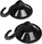 Benson Zuignap met haak set - kunststof - Ø 55 mm - zwart - 2-delig