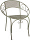 Mica Decorations Provence Bistrostoel - 65x57x76 cm - Ijzer - Groen