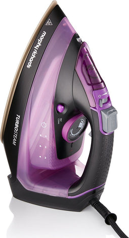 Morphy Richards 303140 strijkijzer Stoomstrijkijzer Keramische zoolplaat 2800 W Zwart, Paars