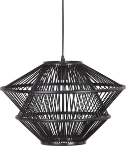 BePureHome Bamboo Hanglamp - Zwart - 31x46x46