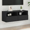 vidaXL - Tv-wandmeubel - 80x30x30 - cm - bewerkt - hout - zwart