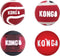 Kong Signature Ballen - Hondenspeelgoed - Set van 4 ballen 5,5 cm (4 st)