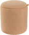 BEREA - Poef set van 2 - Lichtbruin - Bouclé