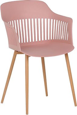 BERECA - Eetkamerstoel - Roze - Synthetisch materiaal