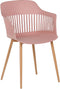 BERECA - Eetkamerstoel - Roze - Synthetisch materiaal