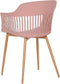 BERECA - Eetkamerstoel - Roze - Synthetisch materiaal