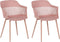 BERECA - Eetkamerstoel - Roze - Synthetisch materiaal