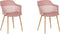 BERECA - Eetkamerstoel - Roze - Synthetisch materiaal