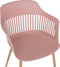 BERECA - Eetkamerstoel - Roze - Synthetisch materiaal
