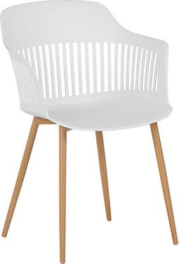 BERECA - Eetkamerstoel - Wit - Synthetisch materiaal