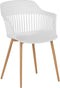 BERECA - Eetkamerstoel - Wit - Synthetisch materiaal