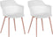 BERECA - Eetkamerstoel - Wit - Synthetisch materiaal