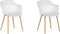 BERECA - Eetkamerstoel - Wit - Synthetisch materiaal