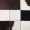 BERGAMA - Patchwork vloerkleed - Zwart - 140 cm - Koeienhuid leer
