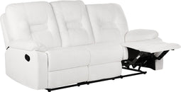 BERGEN - Driezitsbank - Wit - Stof