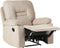 BERGEN - Fauteuil handmatig verstelbaar - Beige - Polyester