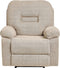 BERGEN - Fauteuil handmatig verstelbaar - Beige - Polyester