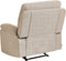 BERGEN - Fauteuil handmatig verstelbaar - Beige - Polyester