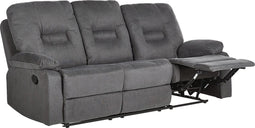 BERGEN II - Driezitsbank - Grijs - Polyester