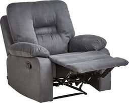BERGEN II - Fauteuil handmatig verstelbaar - Grijs - Polyester