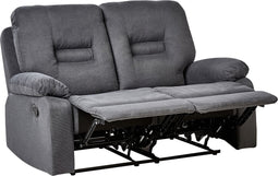 BERGEN II - Tweezitsbank - Grijs - Polyester