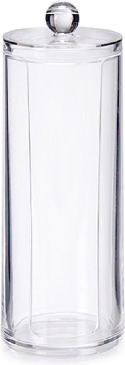 Berilo Make up watjes/watten schijfjes houder/dispenser - 7 x 20 cm - kunststof - organizer