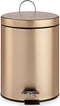 Berilo Pedaalemmer - goudkleurig - metaal - 5 liter - H26 cm - prullenbak