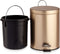 Berilo Pedaalemmer - goudkleurig - metaal - 5 liter - H26 cm - prullenbak