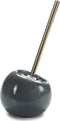 Berilo toiletborstel/wc-borstel van keramiek - donkergrijs - H34 cm