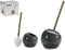 Berilo toiletborstel/wc-borstel van keramiek - zwart - H34 cm - rond