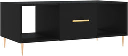 vidaXL - Salontafel - 102x50x40 - cm - bewerkt - hout - zwart