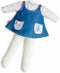 Berjuan Poppenkleding Jurk Meisjes 38 Cm Pe Blauw/wit