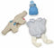 Berjuan Poppenkleding Meisjes 38 Cm Pe Blauw/beige