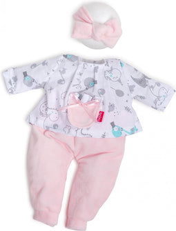 Berjuan Poppenpyjama Susu Meisjes 30 Cm Roze/wit/grijs
