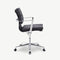 Bern Office Chair, Dark Brown Leather & Chrome