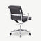 Bern Office Chair, Dark Brown Leather & Chrome