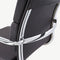 Bern Office Chair, Dark Brown Leather & Chrome