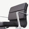 Bern Office Chair, Dark Brown Leather & Chrome