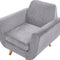 BERNES - Fauteuil - Grijs - Fluweel