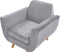 BERNES - Fauteuil - Grijs - Fluweel