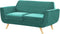 BERNES - Tweezitsbank - Groen - Fluweel