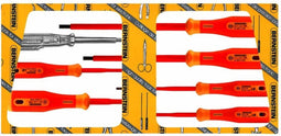 Bernstein Tools for Electronics 14-650-VDE Schroevendraaierset VDE 7-delig Plat, Kruiskop Pozidriv