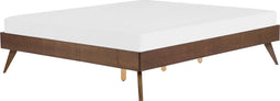 BERRIC - Tweepersoonsbed - Donkere houtkleur - 160 x 200 cm - MDF