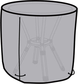 Beschermhoes DKD Home Decor Tafel Zwart Aluminium Donker grijs (132 x 132 x 75 cm)