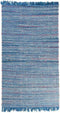 BESNI - Laagpolig vloerkleed - Blauw - 160 x 230 cm - Katoen