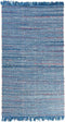 BESNI - Laagpolig vloerkleed - Blauw - 160 x 230 cm - Katoen