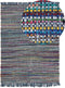 BESNI - Laagpolig vloerkleed - Blauw - 160 x 230 cm - Katoen